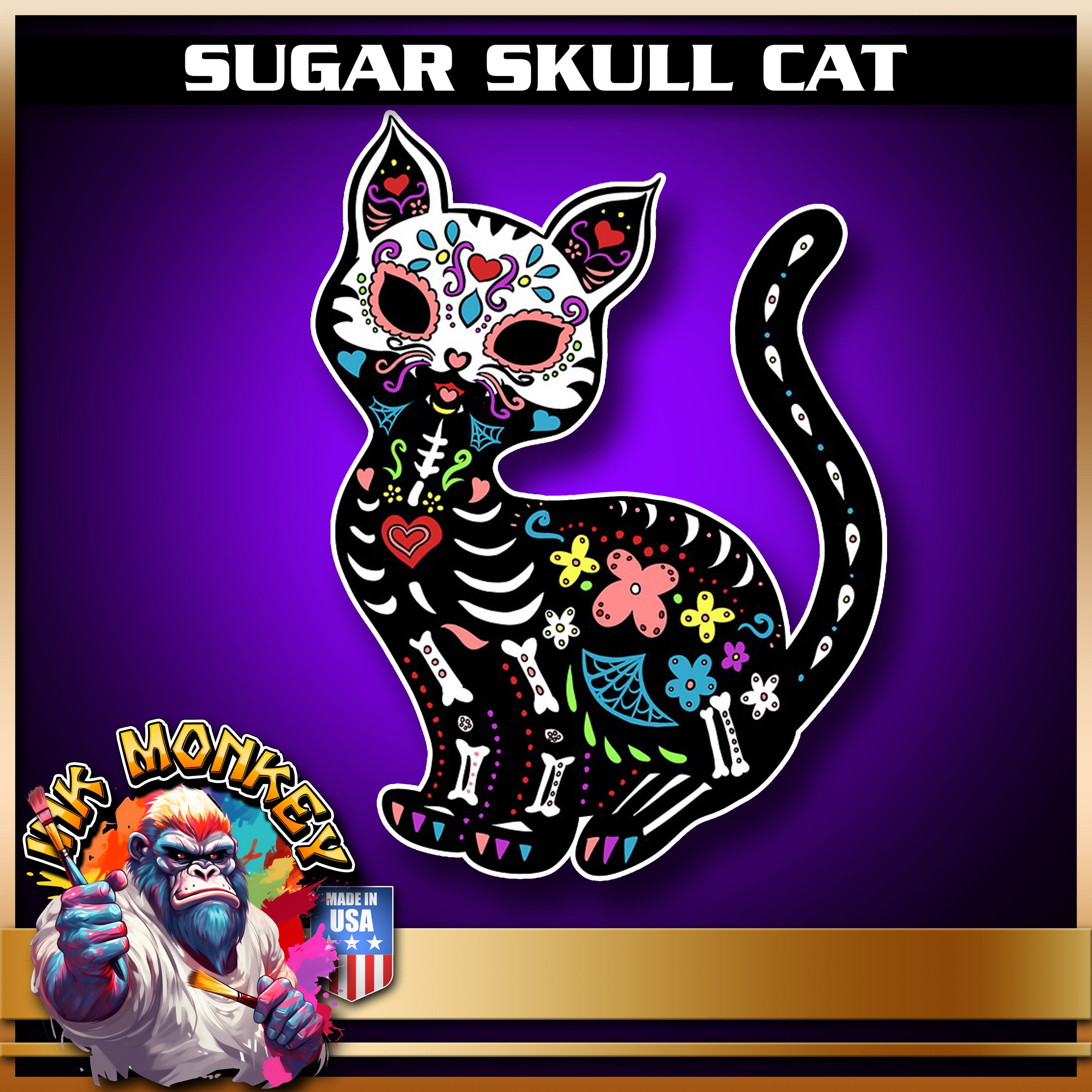 Sugar Skull Cat - Decal